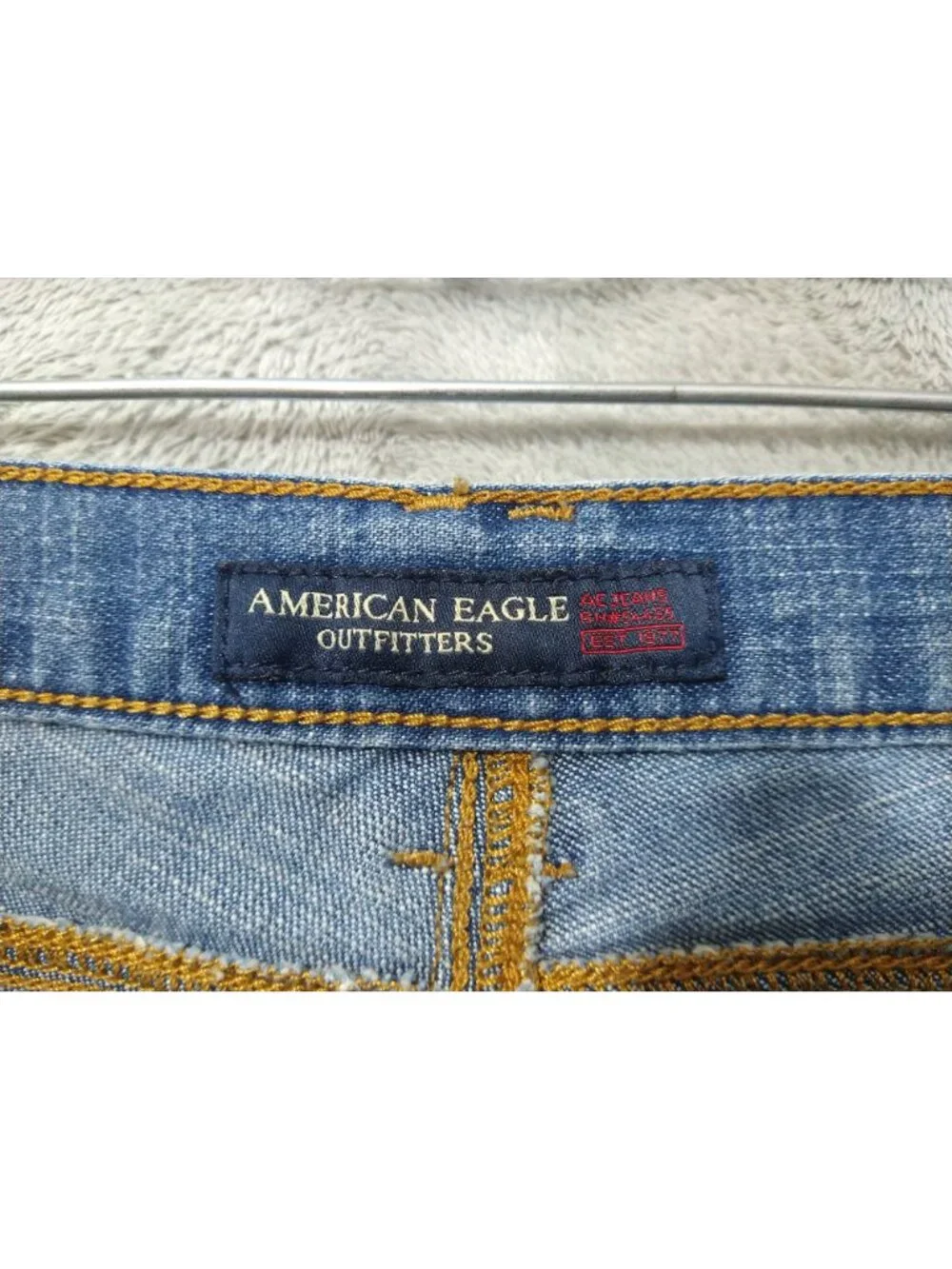 American Eagle Jeans Womens 8 Blue Denim Flare Vintage Y2K Mid Rise Stretch